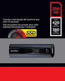 SanDisk Extreme PRO 256GB Solid State Flash Drive, USB 3.1