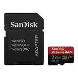 SanDisk SDSQXCG-032G-GN6MA Extreme Pro 32 GB microSDHC Memory Card + SD Adapter with A1 App Performance + Rescue Pro Deluxe 100 MB/s Class 10, UHS-I, U3, V30