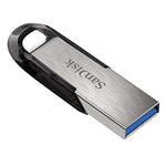 SanDisk 126905 Ultra Flair 32 GB USB 3.0 Flash Drive, Upto 150MB/s read - silver/Black