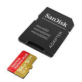 SanDisk Extreme PLUS 64GB microSDXC Memory Card + SD Adapter up to 100MB/s, Class 10, U3, V30, A1