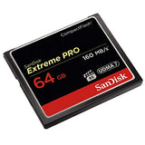 SanDisk Extreme Pro 64 GB 160 MB/s CompactFlash Memory Card - Black/Gold/Red