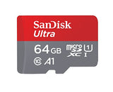 SanDisk Ultra 64GB microSDXC Memory Card + SD Adapter with A1 App Performance up to 100MB/s, Class 10, U1