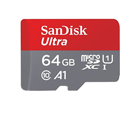 SanDisk Ultra 64GB microSDXC Memory Card + SD Adapter with A1 App Performance up to 100MB/s, Class 10, U1