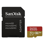 SanDisk Extreme 32GB MicroSDHC Memory Card + SD Adapter (Up to 100MB/s, Class 10, U3, V30 A1) - Amazon exclusive packaging