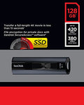 SanDisk Extreme PRO 128 GB Solid State Flash Drive, USB 3.1(Gen 1)