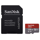 SanDisk Ultra 128GB microSDXC Memory Card + SD Adapter with A1 App Performance up to 100MB/s, Class 10, U1