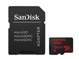 SanDisk Ultra 128 GB MicroSDHC UHS-I Memory Card with SD Adapter - Standard Packaging