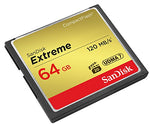 SanDisk Extreme UDMA7 Compact Flash Card - Black/Gold, 64GB