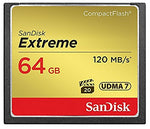 SanDisk Extreme UDMA7 Compact Flash Card - Black/Gold, 64GB