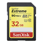 SanDisk Extreme 32 GB SDHC Memory Card, Up to 90 MB/s, Class 10, U3, V30