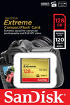 SanDisk SDCFXS-128G-X46 Extreme CompactFlash UDMA7 Memory Card up to 120 MB/s read and 60 MB/s write speed - 128 GB