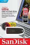 SanDisk Ultra USB Flash Drive USB 3.0 up to 100 MB/s - Black, 256GB