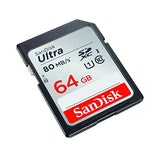 SanDisk Ultra SDXC Memory Card Up to 80 MB/s, Class 10, U1, 64 GB, Black/Grey