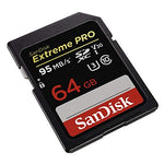 SanDisk Extreme PRO SDXC Memory Card up to 95 MB/s, Class 10, U3, V30 - 64GB