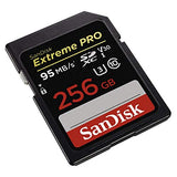 SanDisk Extreme PRO 256 GB SDXC Memory Card up to 95 MB/s, Class 10, U3, V30