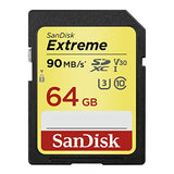 SanDisk Extreme 64 GB SDXC Memory Card up to 90 MB/s, Class 10, U3, V30