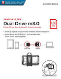 SanDisk Ultra 128GB Dual USB Flash Drive USB M3.0 up to 150 MB/s