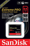 SanDisk Extreme Pro 64 GB 160 MB/s CompactFlash Memory Card - Black/Gold/Red