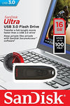 SanDisk Ultra 16 GB USB Flash Drive USB 3.0 up to 100 MB/s - Black