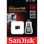 SanDisk Extreme PRO 128 GB up to 275MB/s UHS-II Class 10 U3 microSDXC Memory Card with USB 3.0 Reader