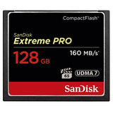 SanDisk Extreme Pro 128 GB 160 MB/s CompactFlash Memory Card - Black/Gold/Red